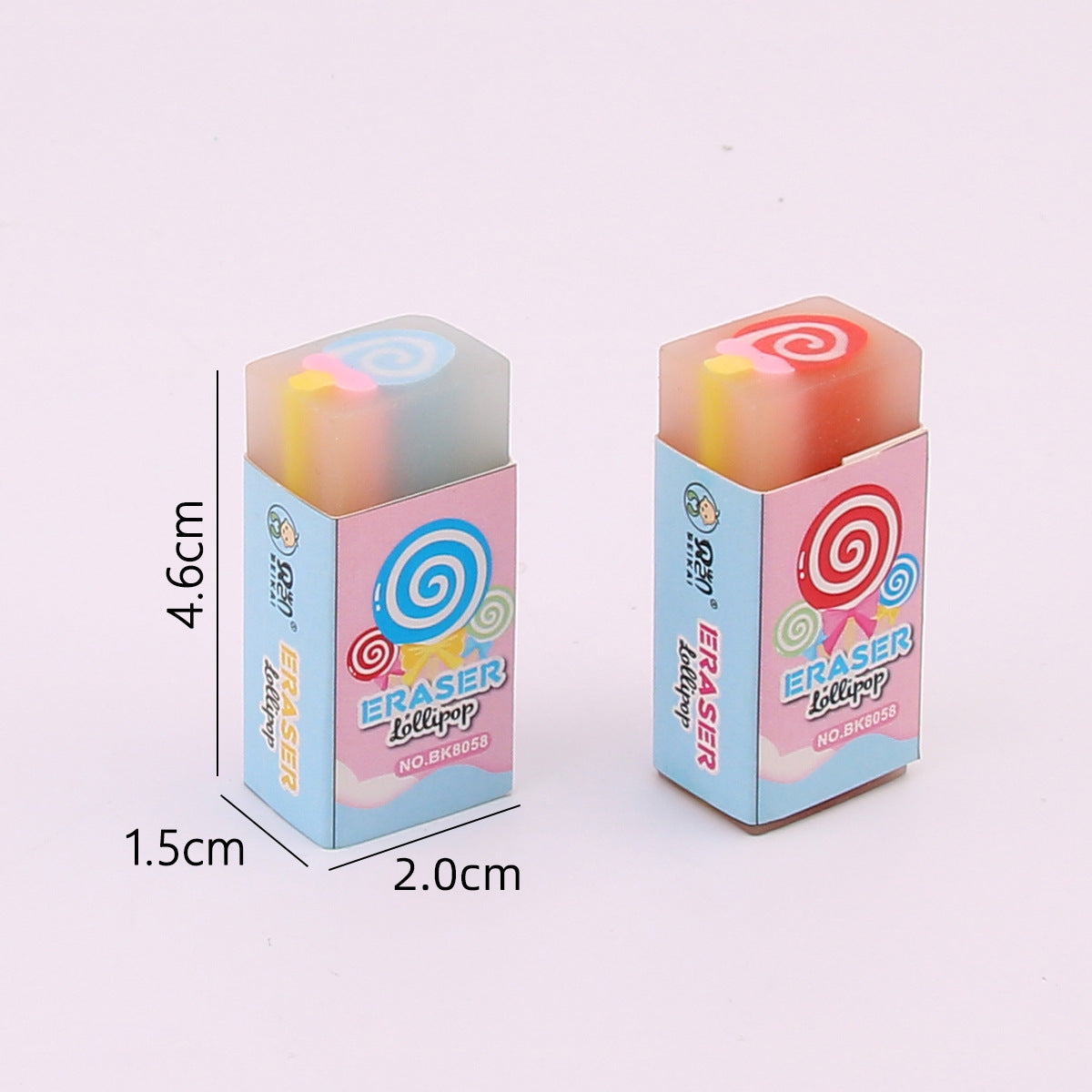 Wholesale PVC Jelly Sandwich 4B Rainbow Transparent Eraser
